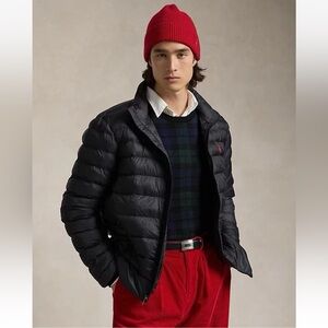 Polo Ralph Lauren Mens The Colden Packable Insulated Jacket Polo Black Sz L